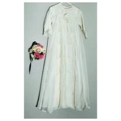 Baby Dior Robe De Baptême Cérémonie Blanc Cassé -ModeChic Magasin 121880 8