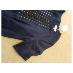 Autre Marque ROBE FILLE CHLOE BLEU MARINE AVEC RIVET , Plissée .Taille Basse ,6/8/12/14 Ans. -ModeChic Magasin 122995 3