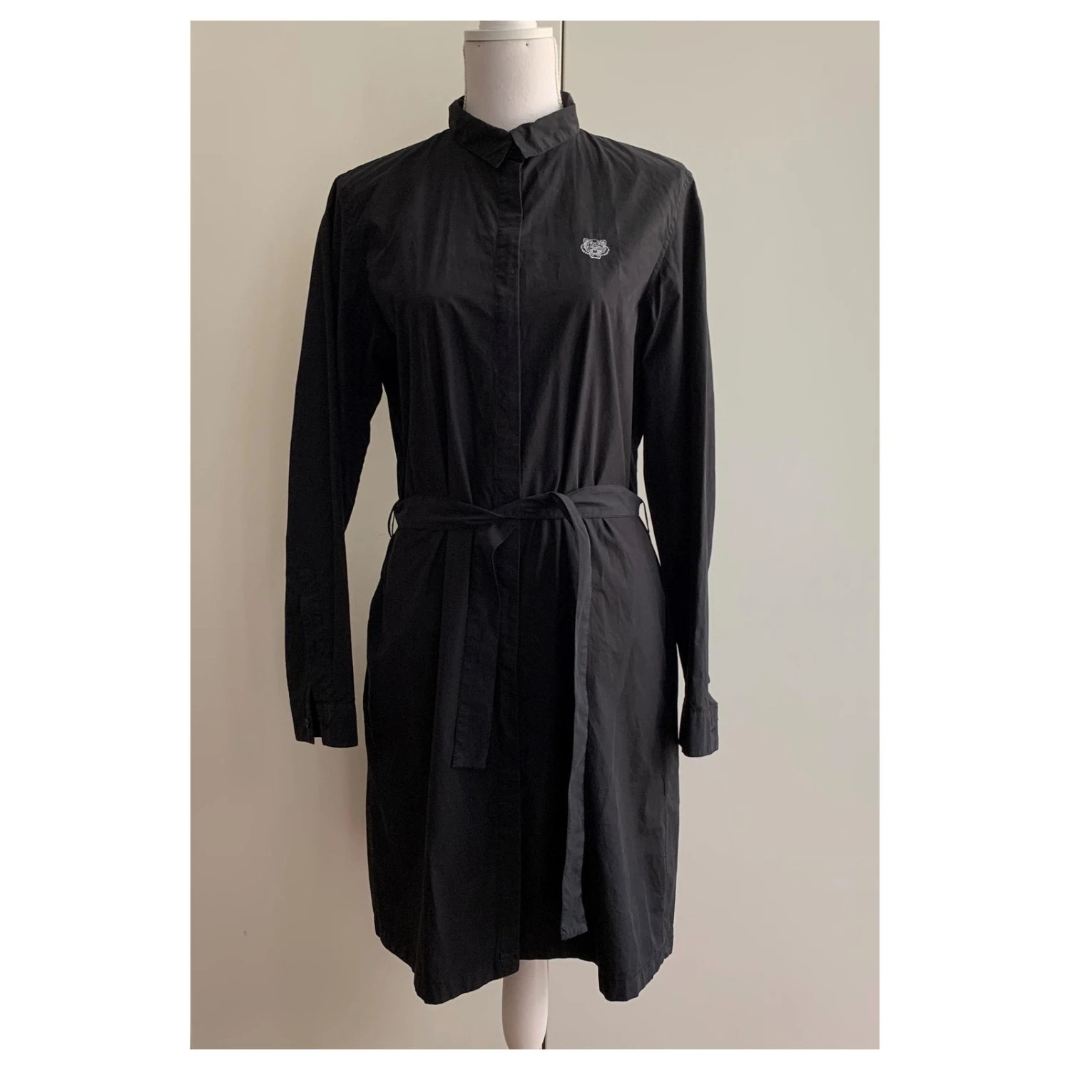 Kenzo Robe En Popeline De Coton Noire 6 Kenzo Robe En Popeline De Coton Noire – Image 6