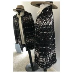 CHANEL Fall 2014 ROBE MANTEAU EN TWEED FANTAISIE MULTICOLORE SUPERMARCHÉ Noir -ModeChic Magasin 237159 3