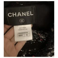 CHANEL Fall 2014 ROBE MANTEAU EN TWEED FANTAISIE MULTICOLORE SUPERMARCHÉ Noir -ModeChic Magasin 237159 4