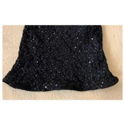 Giorgio Armani Robe Bleu Marine à Sequins Brodés -ModeChic Magasin 250199 3