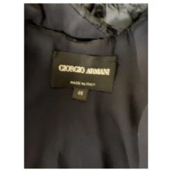 Giorgio Armani Robe Bleu Marine à Sequins Brodés -ModeChic Magasin 250199 5