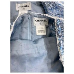 Chanel 12Veste + Robe En Tweed K $ Bleu -ModeChic Magasin 258237 10
