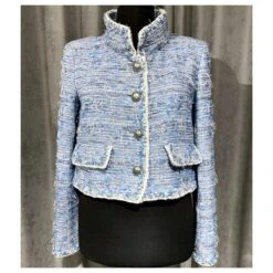 Chanel 12Veste + Robe En Tweed K $ Bleu -ModeChic Magasin 258237 5