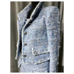 Chanel 12Veste + Robe En Tweed K $ Bleu -ModeChic Magasin 258237 6