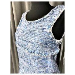 Chanel 12Veste + Robe En Tweed K $ Bleu -ModeChic Magasin 258237 8