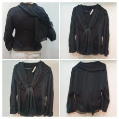 Valentino Garavani Robe Chemise Blouson Valentino Noir -ModeChic Magasin 260255 4