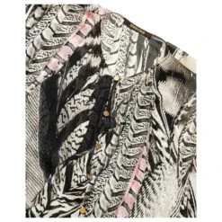 Roberto Cavalli Robe Longue Imprimée Noir -ModeChic Magasin 301298 5