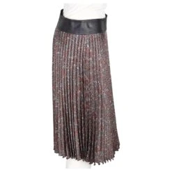 Karen Millen Robe Jupe Plissée Imprimée Marron -ModeChic Magasin 353755 3