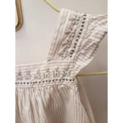 Bonpoint Robe Fille Beige -ModeChic Magasin 35853 5