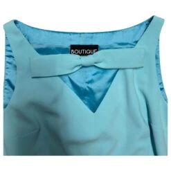 Boutique Moschino Ensemble Robe Et Blazer En Triacétate Bleu -ModeChic Magasin 378757 8