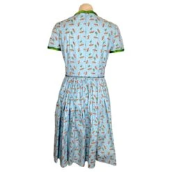 Robe Prada à Imprimé Cactus & Sombrero Sur Coton Bleu -ModeChic Magasin 401692 3