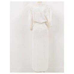Autre Marque Ariel - Robe Longue Blanche Brodée D'œillets -ModeChic Magasin 408611 4