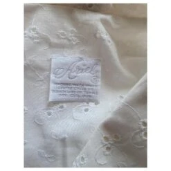 Autre Marque Ariel - Robe Longue Blanche Brodée D'œillets -ModeChic Magasin 408611 6