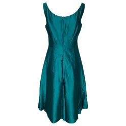 Boléro Et Robe Max Mara En Soie Bleue -ModeChic Magasin 411964 7