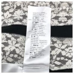 Stella Mc Cartney Robe Stella McCartney En Dentelle Blanche Et Rayures Noires Avec Zip Asymétrique -ModeChic Magasin 425914 7