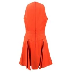 Robe Alexander McQueen En Coton Mélangé Orange -ModeChic Magasin 471388 2