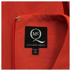 Robe Alexander McQueen En Coton Mélangé Orange -ModeChic Magasin 471388 4