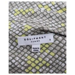 Equipment Axelle Robe En Crêpe Imprimée à Ceinture En Viscose Multicolore Gris 10 Equipment Axelle Robe En Crêpe Imprimée à Ceinture En Viscose Multicolore Gris -ModeChic Magasin 477735 5