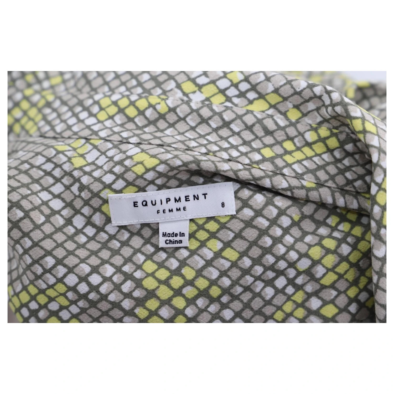 Equipment Axelle Robe En Crêpe Imprimée à Ceinture En Viscose Multicolore Gris 6 Equipment Axelle Robe En Crêpe Imprimée à Ceinture En Viscose Multicolore Gris – Image 6