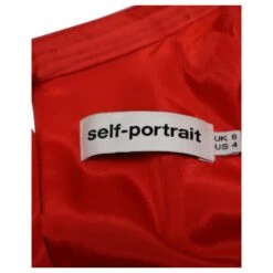 Self Portrait Self-Portrait Robe Asymétrique Péplum Trou De Serrure En Satin Rouge -ModeChic Magasin 479677 6