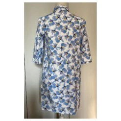 Ensemble Robe Manteau COS Blanc Bleu Jaune -ModeChic Magasin 492141 3