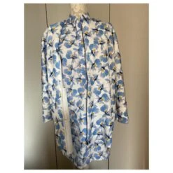 Ensemble Robe Manteau COS Blanc Bleu Jaune -ModeChic Magasin 492141 4