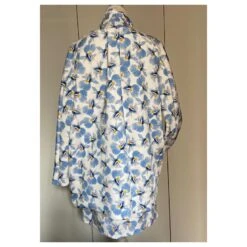 Ensemble Robe Manteau COS Blanc Bleu Jaune -ModeChic Magasin 492141 6