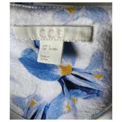 Ensemble Robe Manteau COS Blanc Bleu Jaune -ModeChic Magasin 492141 7