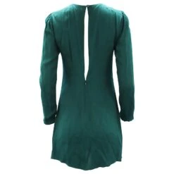 Reformation Robe Courte à Col Ras Du Cou En Viscose Verte -ModeChic Magasin 494853 2