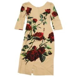 Dolce & Gabbana Robe Fourreau à Manches Longues En Rayonne à Imprimé Floral -ModeChic Magasin 494917 2