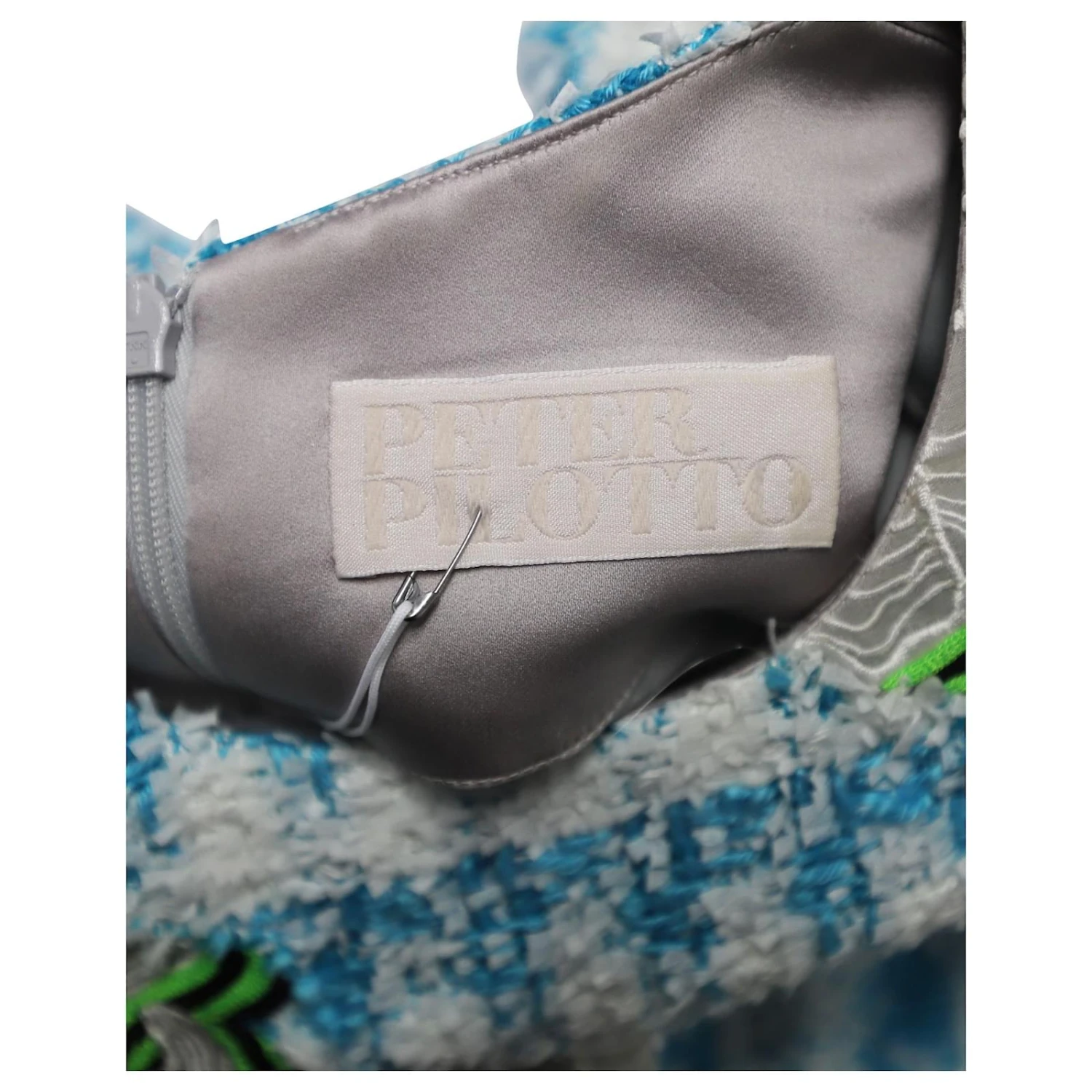 Robe Peter Pilotto Volt Tweed En Nylon Bleu Multicolore 7 Robe Peter Pilotto Volt Tweed En Nylon Bleu Multicolore – Image 7