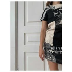 Chloé AUTOMNE 2007 RTW Secret Garden Robe Trapèze En Laine 40 Fr Multicolore -ModeChic Magasin 509173 3