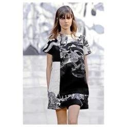 Chloé AUTOMNE 2007 RTW Secret Garden Robe Trapèze En Laine 40 Fr Multicolore -ModeChic Magasin 509173 6