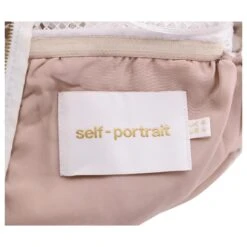 Self Portrait Self-Portrait Mini Robe En Dentelle Guipure épaules Dénudées En Polyester Blanc -ModeChic Magasin 516814 3