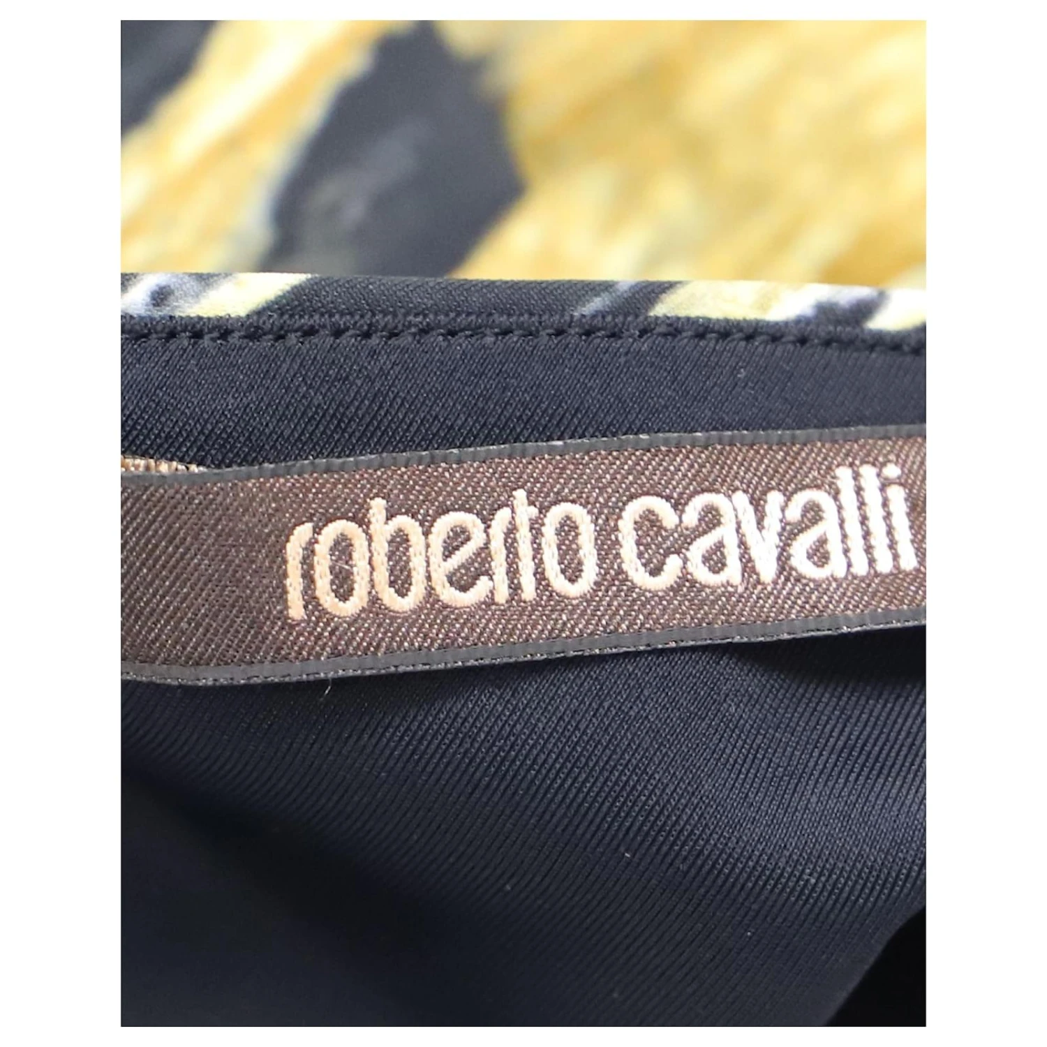 Robe Roberto Cavalli Imprimé Léopard En Nylon Jaune 5 Robe Roberto Cavalli Imprimé Léopard En Nylon Jaune – Image 5