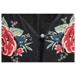 Vilshenko Robe Florale à Manches Longues En Soie Noire -ModeChic Magasin 529213 6