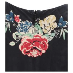Vilshenko Robe Florale à Manches Longues En Soie Noire -ModeChic Magasin 529213 7
