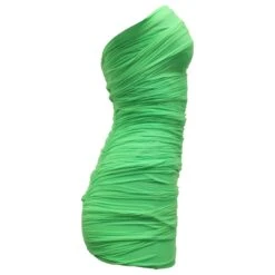 Dsquared2 Mini Robe Froncée En Nylon Vert -ModeChic Magasin 530134 3