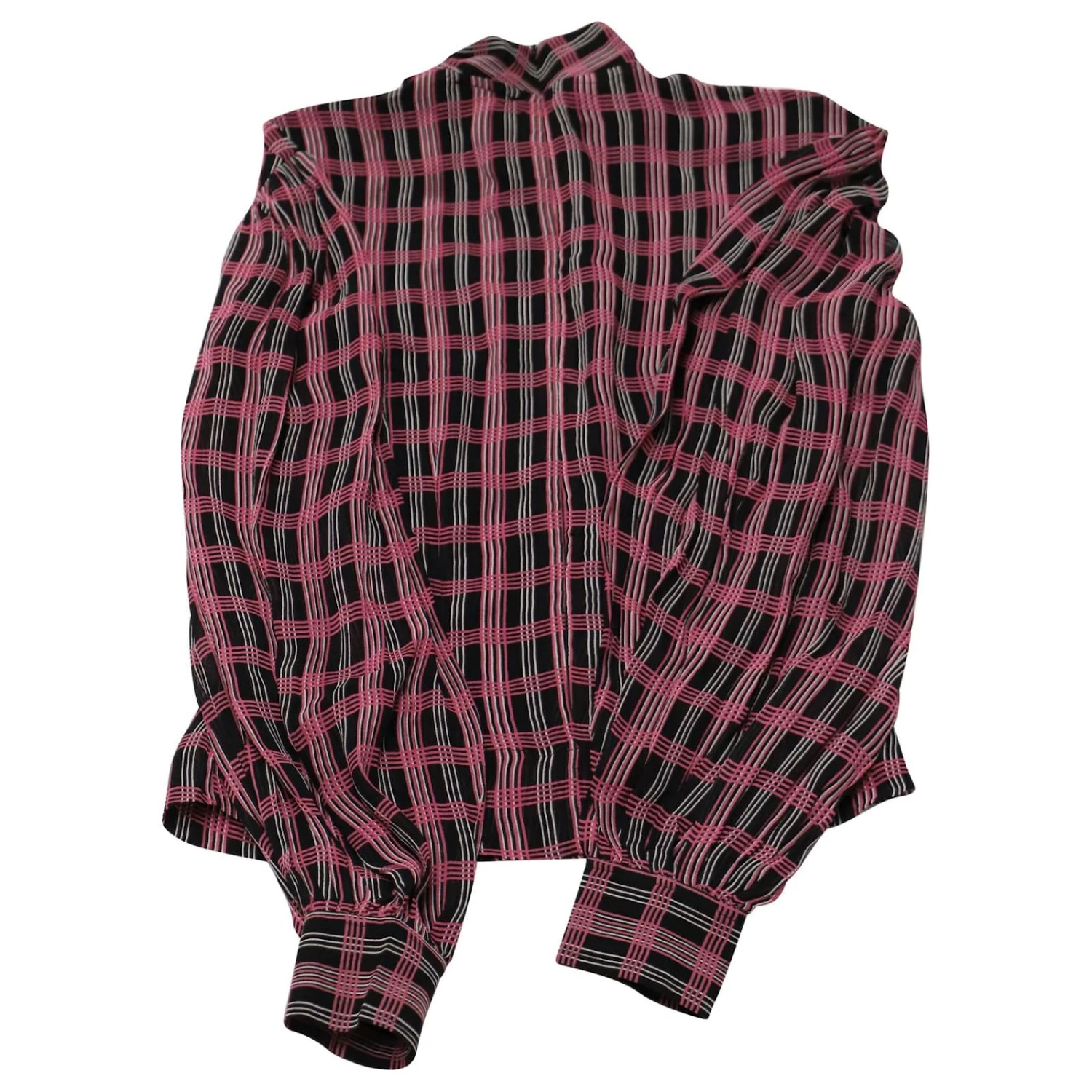 Robe Mi-longue à Manches Longues Et Imprimé Ganni En Viscose Multicolore 2 Robe Mi-longue à Manches Longues Et Imprimé Ganni En Viscose Multicolore – Image 2