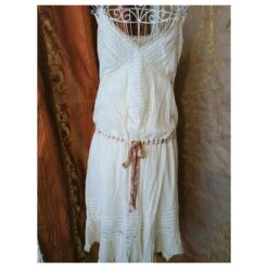 Robe Longue Maje Beige -ModeChic Magasin 544341 4