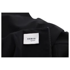 Akris Punto Robe Godet Brodée à Manches Courtes Et à Pois Ton Sur Ton En Mélange De Polyester Noir -ModeChic Magasin 553377 4