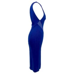 Autre Marque Robe Droite Galvan En Maille Bleu électrique -ModeChic Magasin 553804 3