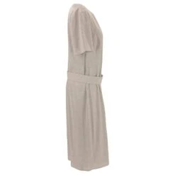 Robe De Jour Akris En Soie Tissée Beige Avec Slip Et Ceinture Blanc Écru 11 Robe De Jour Akris En Soie Tissée Beige Avec Slip Et Ceinture Blanc Écru -ModeChic Magasin 567810 3