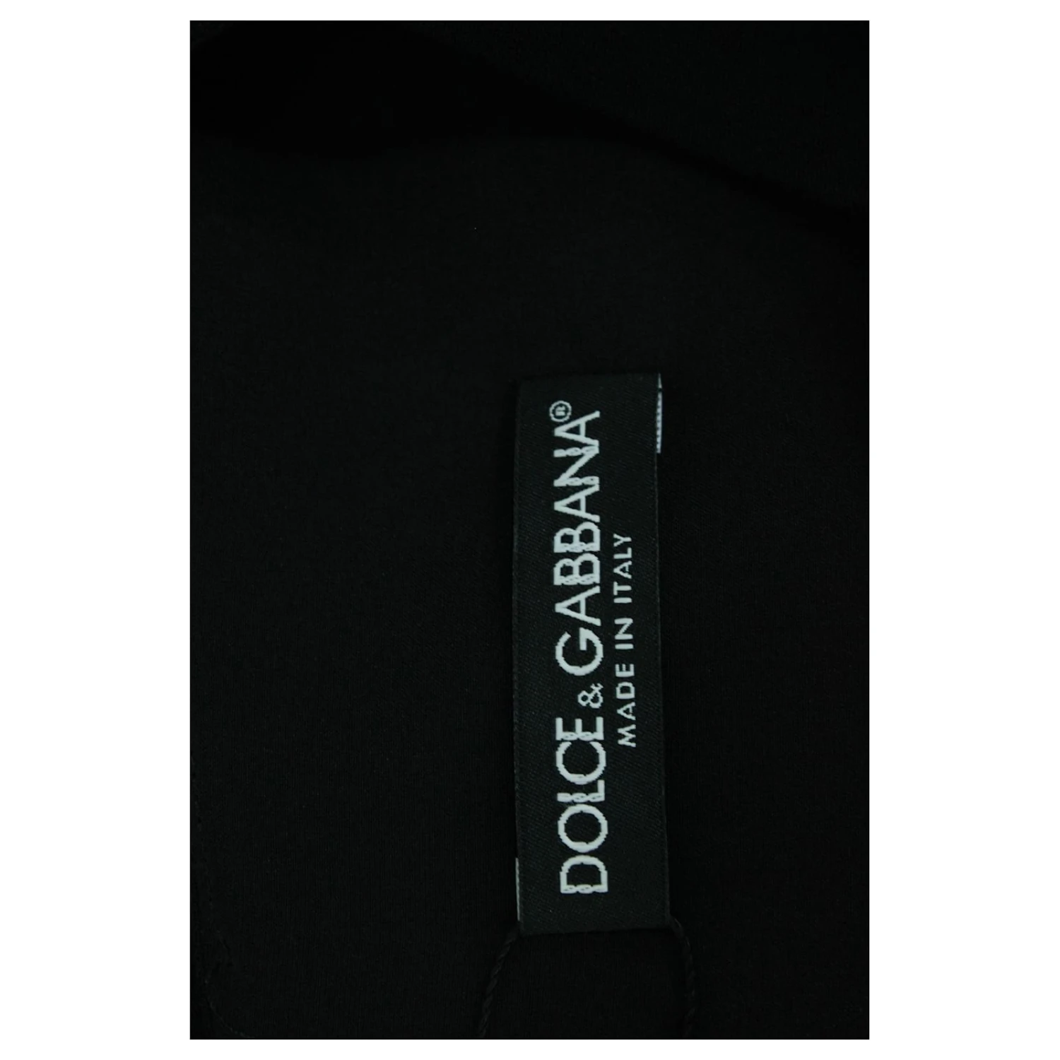 Dolce & Gabbana Robe Brodée Feuilles En Viscose Noire 4 Dolce & Gabbana Robe Brodée Feuilles En Viscose Noire – Image 4