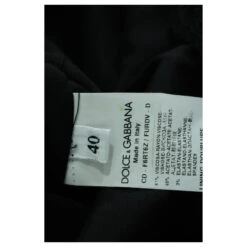 Dolce & Gabbana Robe Brodée Feuilles En Viscose Noire 9 Dolce & Gabbana Robe Brodée Feuilles En Viscose Noire -ModeChic Magasin 571407 5