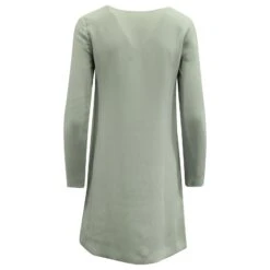 Theory Robe Droite à Manches Longues En Crêpe Vert Menthe -ModeChic Magasin 571676 3