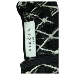 ROBE Sandro Dentelle Mini Polyamide Noir -ModeChic Magasin 571789 4