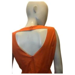 Robe Ouverte Dans Le Dos Tara Jarmon Orange -ModeChic Magasin 572591 4